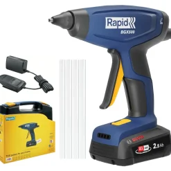 Pistola incollatrice a caldo a batteria Rapid BGX500 18 V con batteria