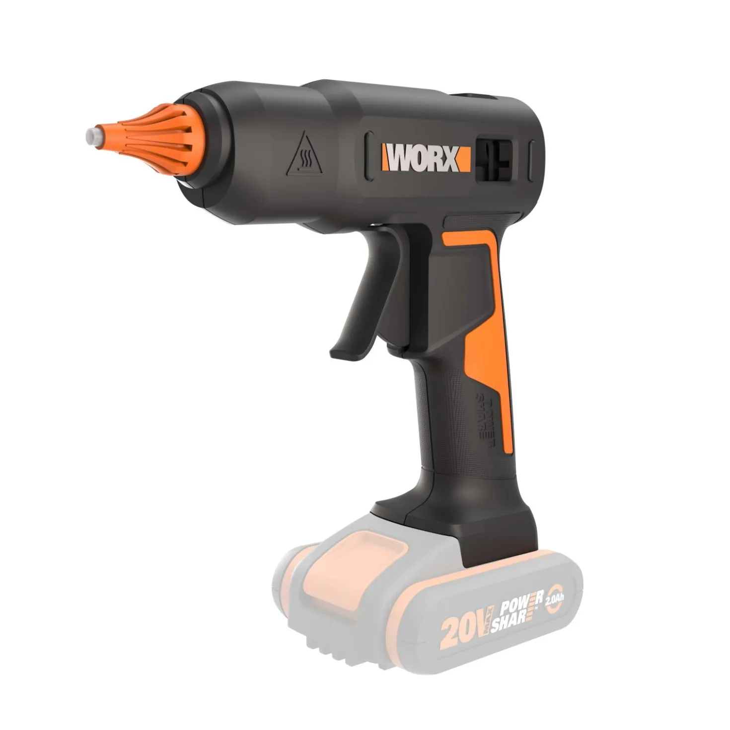 Pistola per colla a caldo Worx WX045.9 20V solo corpo macchina
