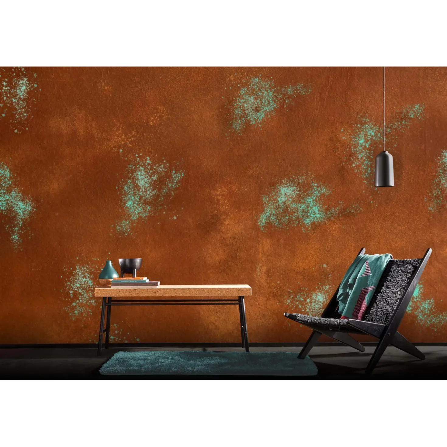 Pittura acciaio ossidato verde-rame effetto corten 1 l