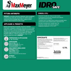 Pittura antimuffa MaxMeyer Idrosafe traspirante bianco 0,75 l