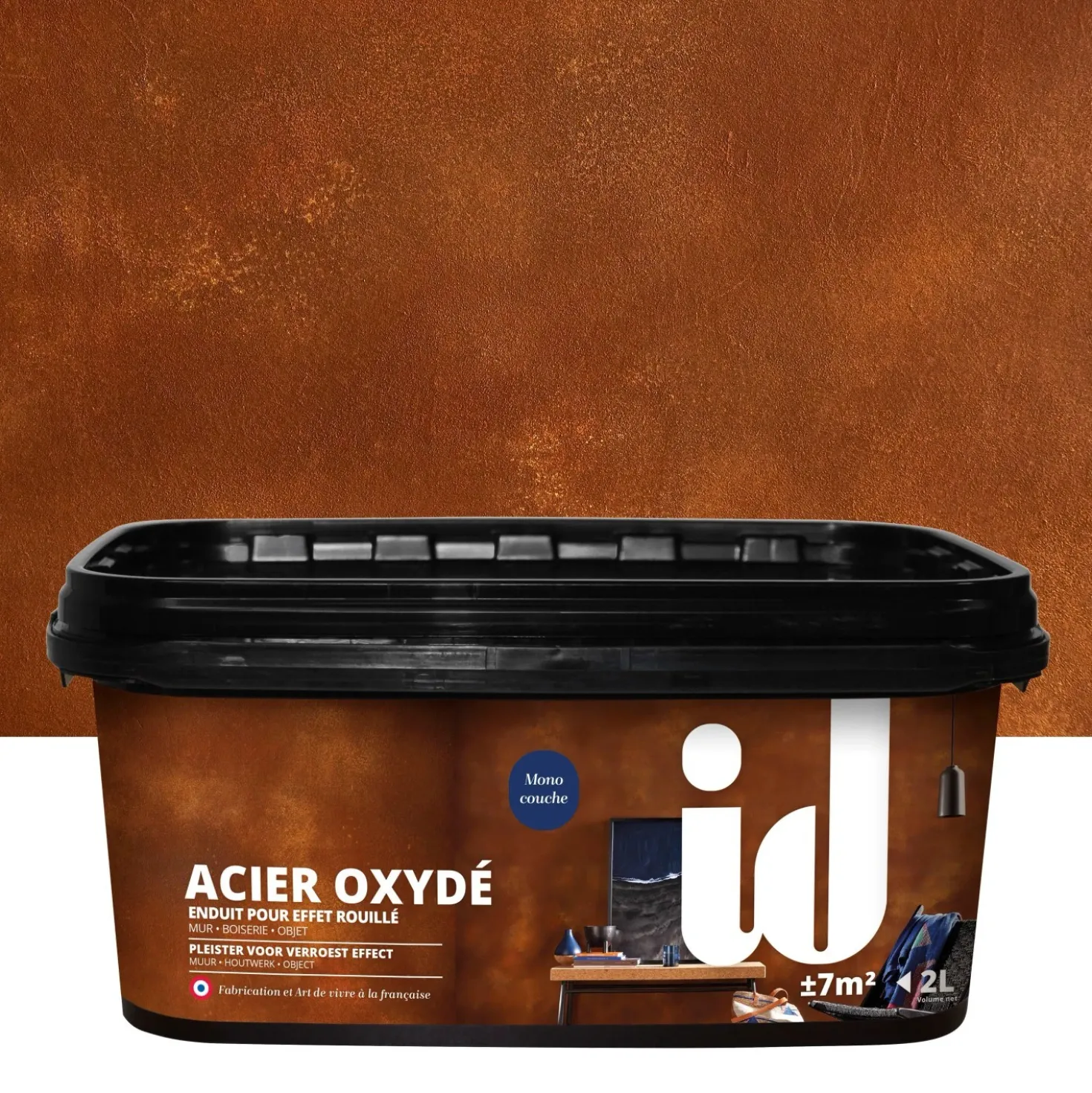 Pittura decorativa ID effetto ruggine marrone 2 l