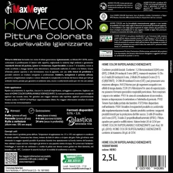 Pittura home color superlavabile igienizzante nero 2,5 l