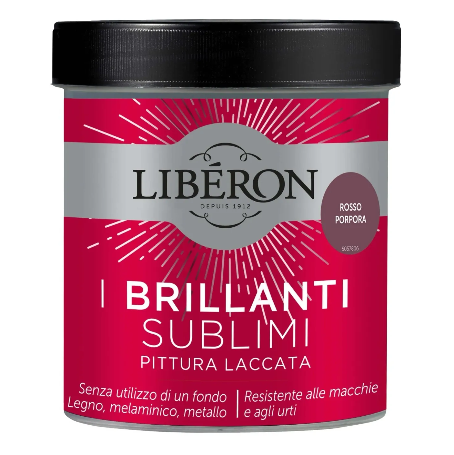 Pittura Laccata I Brillanti Sublimi Rosso porpora 0,5 l