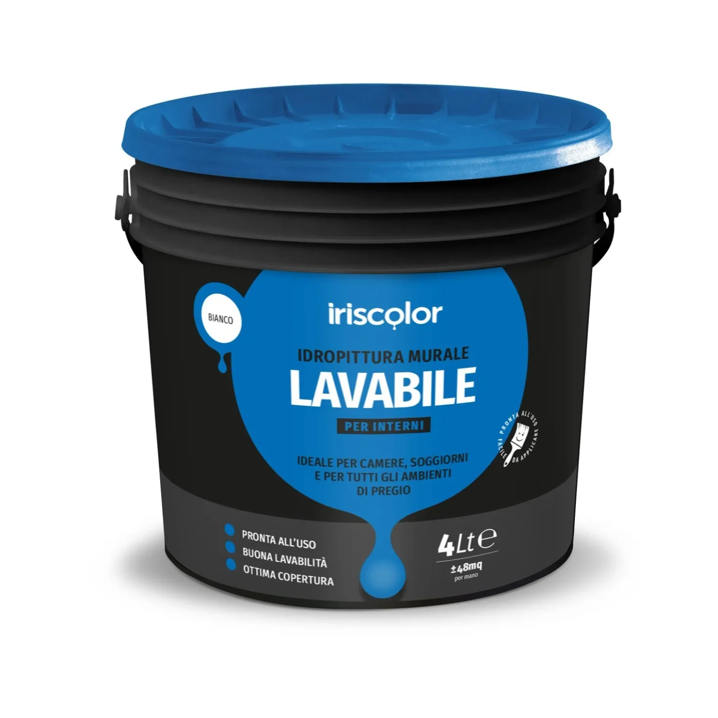 Pittura lavabile Iris Color bianco 4 l