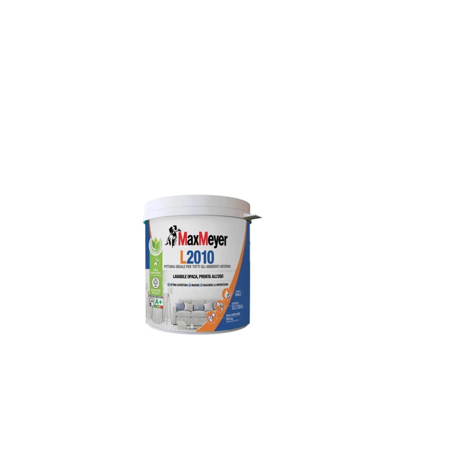 Pittura lavabile MaxMeyer L2010 bianca 0,75 l