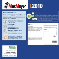 Pittura lavabile MaxMeyer L2010 bianca 4 l