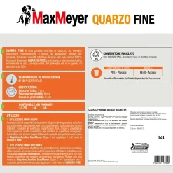 Pittura murale per esterno MaxMeyer quarzo fine bianco 14 l