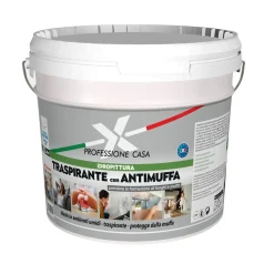 Pittura murale traspirante antimuffa bianco 14 l