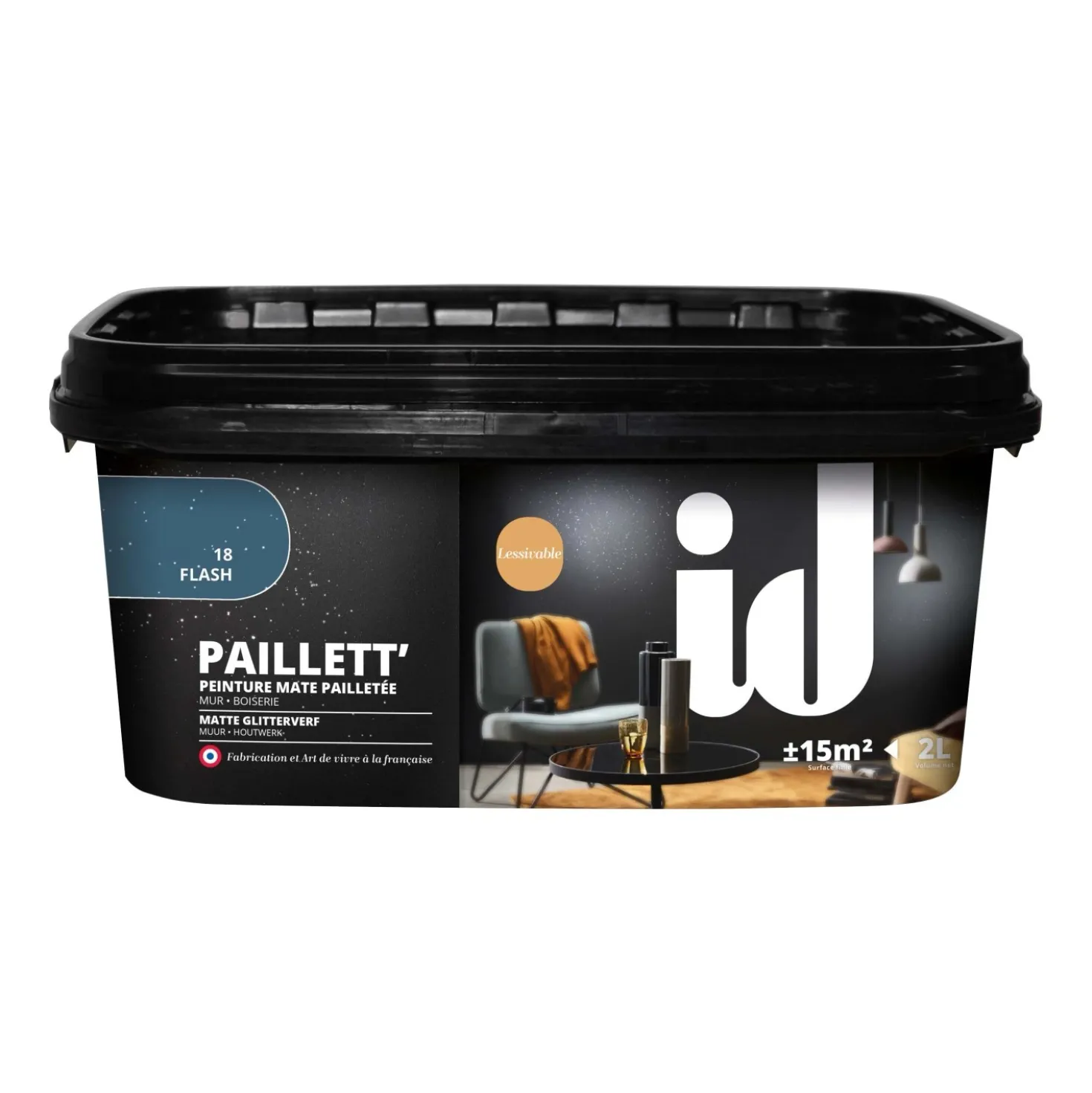 Pittura paiettata-glitterata Blu cobalto 2 l