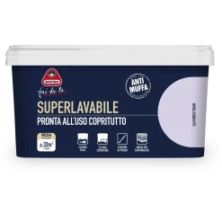 Pittura per interni antimuffa Boero Superlavabile purple touch 2,5 l