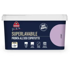 Pittura per interni antimuffa Boero Superlavabile violet 2,5 l