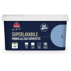 Pittura per interni antimuffa Boero Superlavabile avio 2,5 l
