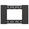 Placca 3 moduli in Tecnopolimero Bticino KA4803KG Living Now colore Nero
