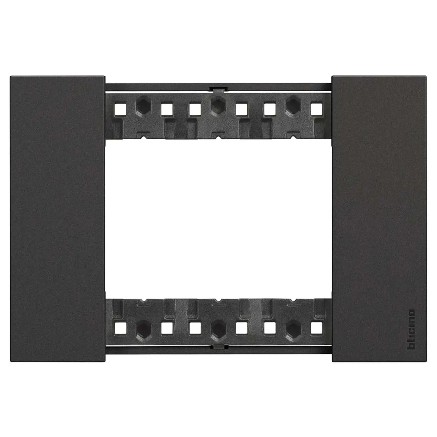 Placca 3 moduli in Tecnopolimero Bticino KA4803KG Living Now colore Nero