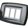 Placca "Basic" a 3 fori tecnopolimero colore antracite