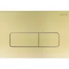 Placca di comando doppio scarico Idrostile slim 165x247 mm oro spazzolato
