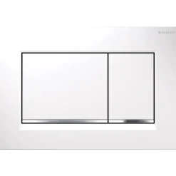 Placca di comando Geberit Sigma30 bianco cromato lucido a doppio filo