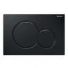 Placca sigma 01 due tasti per cassetta geberit nero