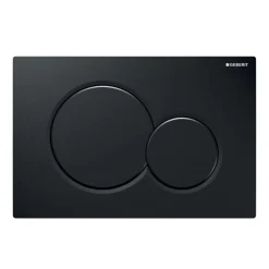Placca sigma 01 due tasti per cassetta geberit nero