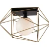 Plafoniera Abraxas 31,5x31,5x42 cm nero/oro