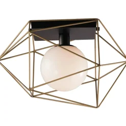 Plafoniera Abraxas 31,5x31,5x42 cm nero/oro