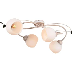 Plafoniera Cecilie 4 luci 41x41,5x21 cm avorio