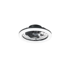 Plafoniera con ventilatore Etesia dimmerabile 5500 lm CCT 40W nero
