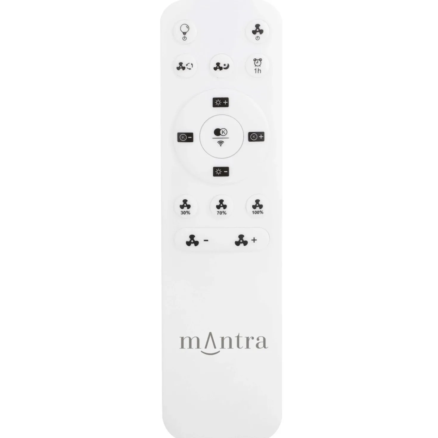Plafoniera LED Alisio Mini 70W ventilatore motore DC 30W luce regolabile argento