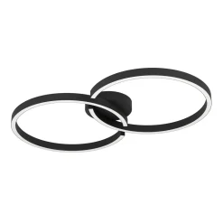 Plafoniera LED Amandolo 2400 lm CCT / RGB 6,5x38x67,5 cm nero