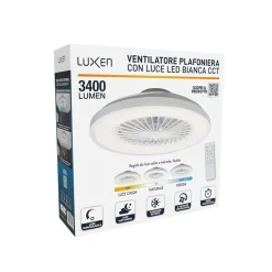 Plafoniera LED con ventilatore 3400 lm bianco Ø 48,5x14,5 cm