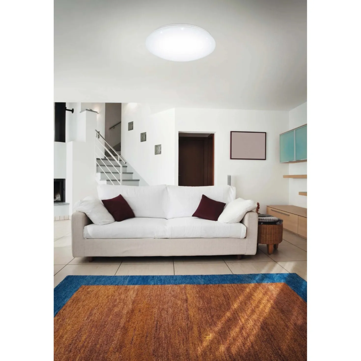 Plafoniera LED Giron-S- 4300 lm bianco caldo Ø 57 x 7,5 cm bianco