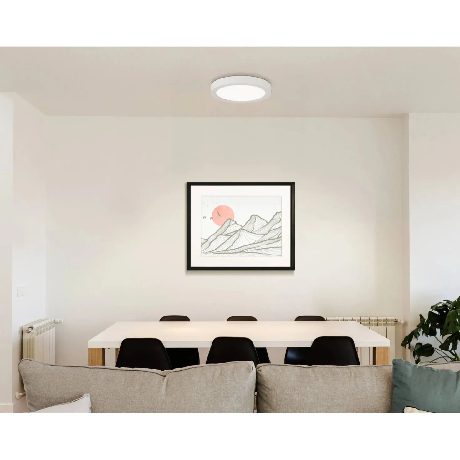 Plafoniera LED Idune-E 1850 lm bianco neutro Ø 22,5 cm bianco