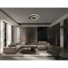 Plafoniera LED Julio 3320 lm bianco caldo 38x36 cm grigio