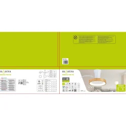Plafoniera LED Niseko Fan Xs ventilatore 2500 lm luce bianco 26,9x71 cm