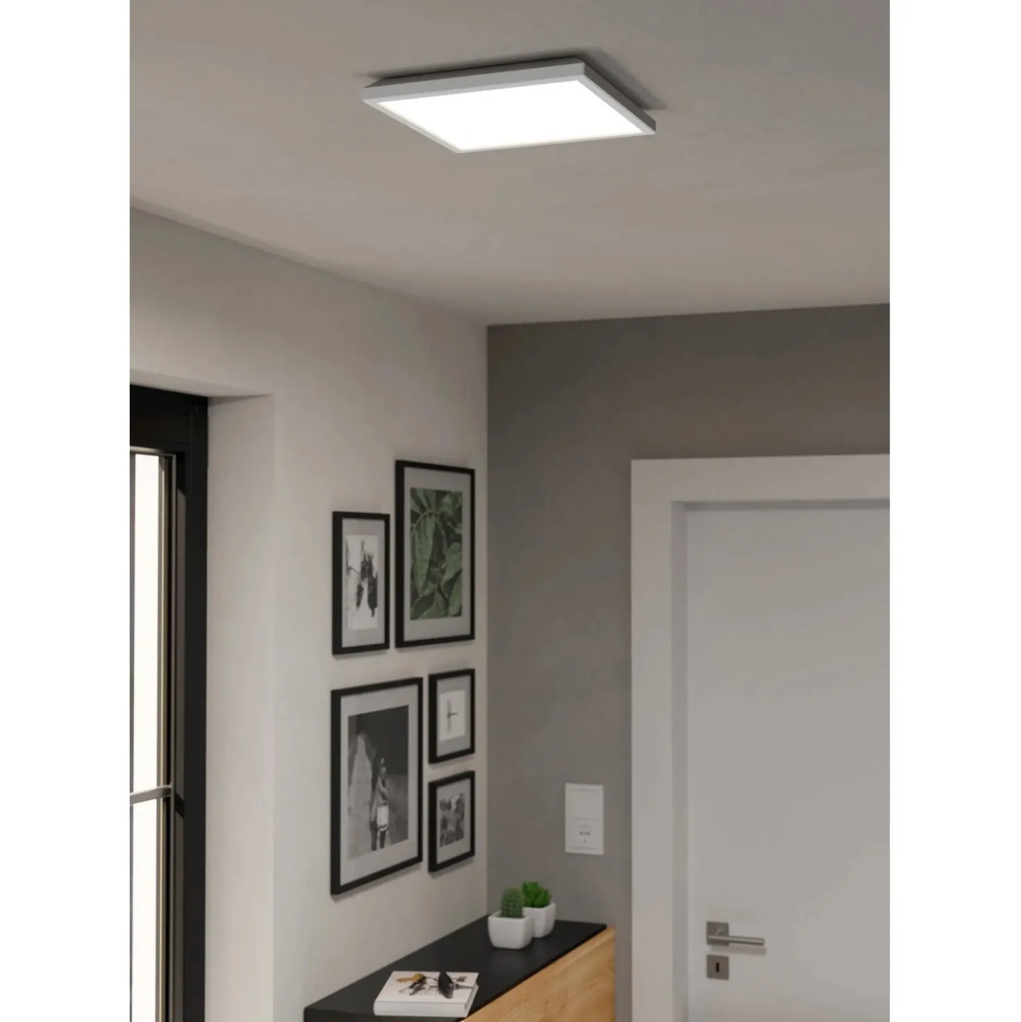 Plafoniera LED Rovito 1780 lm CCT 29x29 cm bianco