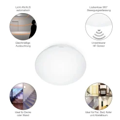 Plafoniera LED RS 16 S 958 lm 27,5x10,5 cm bianco
