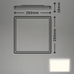 Plafoniera LED Slim 2400 lm bianco neutro 30x30 cm bianco