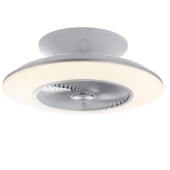 Plafoniera LED Stralsund con ventilatore 3500 lm CCT Ø 49 x 16 cm titano