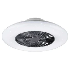 Plafoniera LED Visby con ventilatore 4400 lm CCT Ø 58 x 19 cm cromo