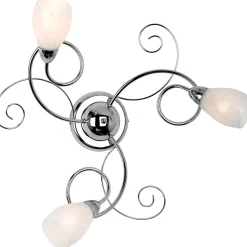 Plafoniera Riccio 3 luci Ø 50 cm cromo