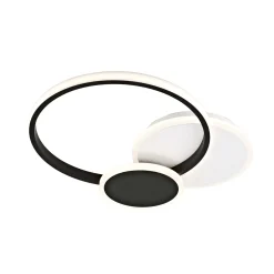 Plafoniera tonda LED in metallo Tara 32 W 3000-6000 K bianco e nero