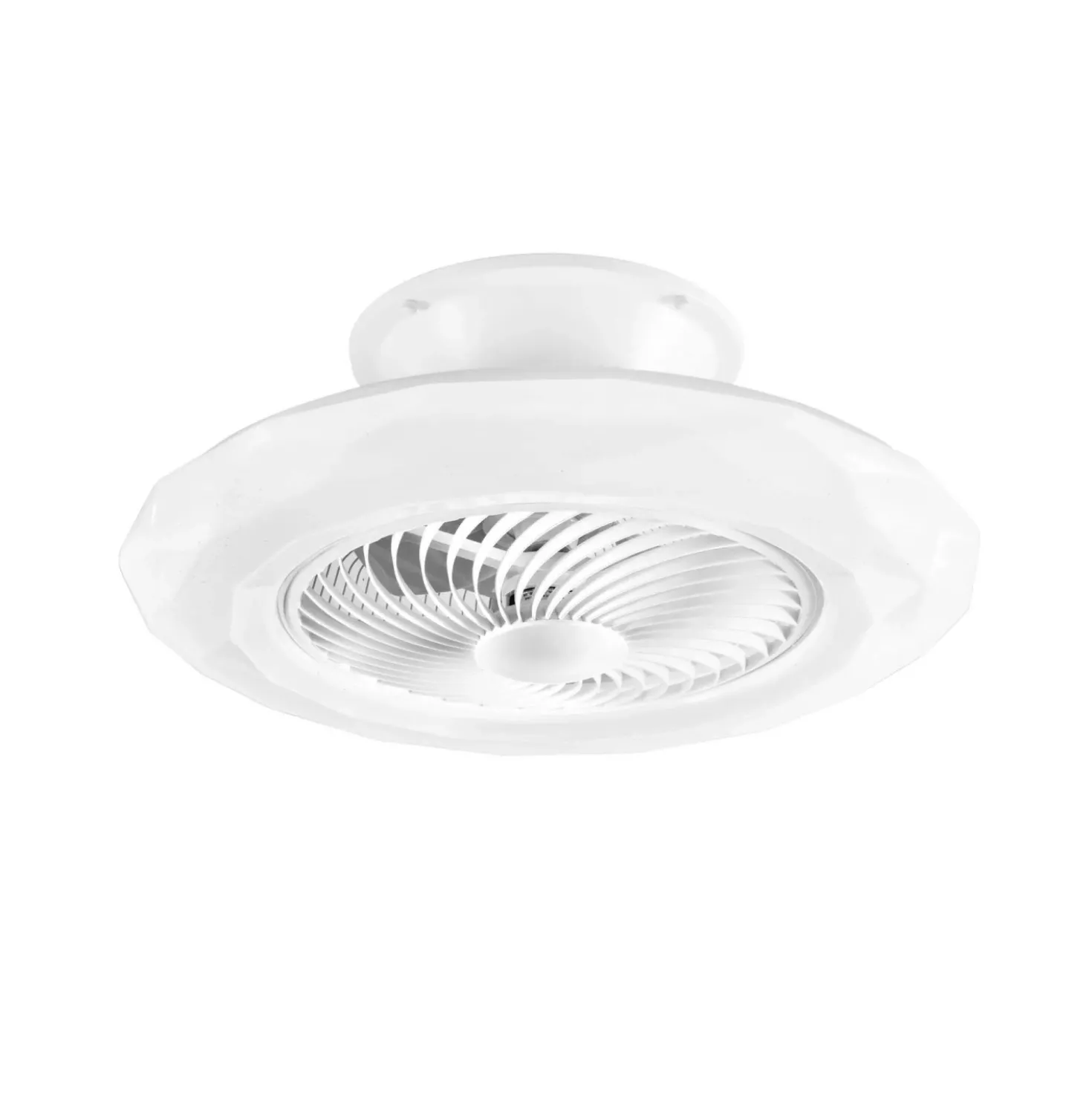 Plafoniera ventilatore Led Skyron Bco 4800 lm bianco 22,5x59,5 cm