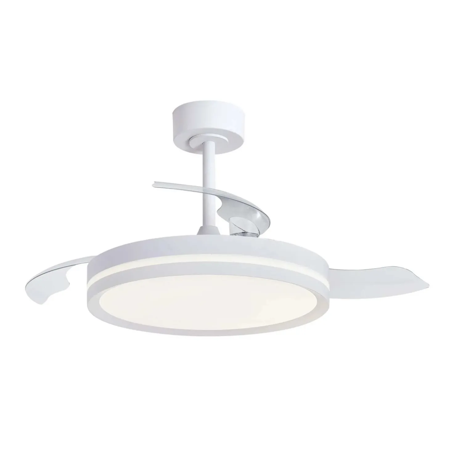 Plafoniera ventilatore LED Luna 5710 lm 3000-5000 K Ø106x 32,5x45 cm