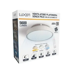 Plalfoniera LED con venetilatore 5600 lm bianco Ø 52x17 cm