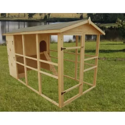 Pollaio a pannelli extra-large con rampa 160x324 cm