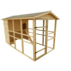 Pollaio a pannelli extra-large con rampa 160x324 cm