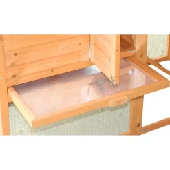 Pollaio in legno a doppio corpo H151xP76xL186 cm