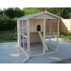 Pollaio in legno con tetto apribile 160x244 cm