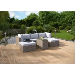 Poltrona da esterno Olea in polyrattan sabbia 65x71x64 cm