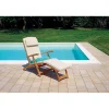 Poltrona da esterno Steamer in teak 58x163x94/100